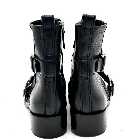 Tory Burch Black Double Strap Buckles Ankle Boots - Picture 5 of 10